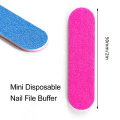 20 Pcs Mini Double Sided Nail File Disposable Nail Buffer Manicure Tools Salon
