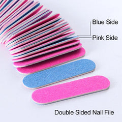20 Pcs Mini Double Sided Nail File Disposable Nail Buffer Manicure Tools Salon