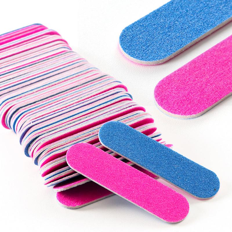 20 Pcs Mini Double Sided Nail File Disposable Nail Buffer Manicure Tools Salon