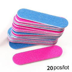 20 Pcs Mini Double Sided Nail File Disposable Nail Buffer Manicure Tools Salon