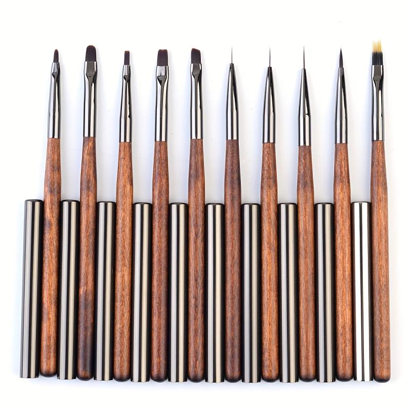 10pcs Nail Art Brush Set Gel Polish Floral Autumn Pens