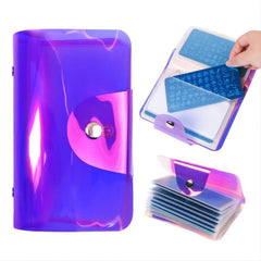 20 Slots Holographics Stamping Plate Case Nail Art Stamp Card Bag