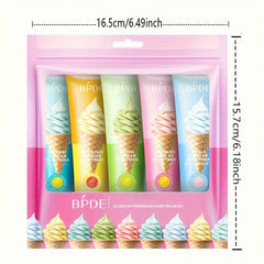 5pcs Ice Cream Hand Cream Set Plant Fragrance Moisturizing Travel Size