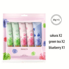 5pcs Ice Cream Hand Cream Set Plant Fragrance Moisturizing Travel Size