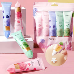 5pcs Ice Cream Hand Cream Set Plant Fragrance Moisturizing Travel Size