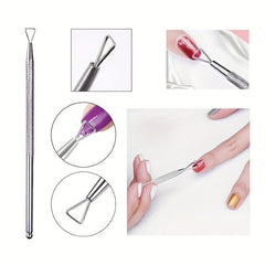 Gel Nail Polish Remover Kit with Clips, Pads, File, Buffer Block