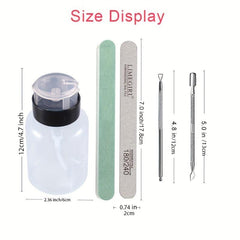 Gel Nail Polish Remover Kit with Clips, Pads, File, Buffer Block
