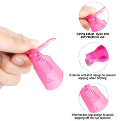 Gel Nail Polish Remover Kit with Clips, Pads, File, Buffer Block