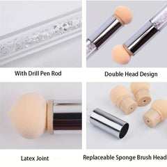 Nail Sponges Pen Ombre Nail Brush Double Head Nail Art Brush