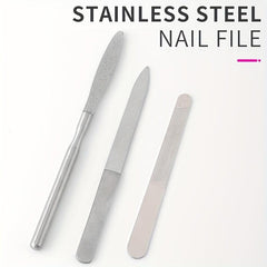 Stainless Steel Nail File Double Sided Polishing Nails Tool