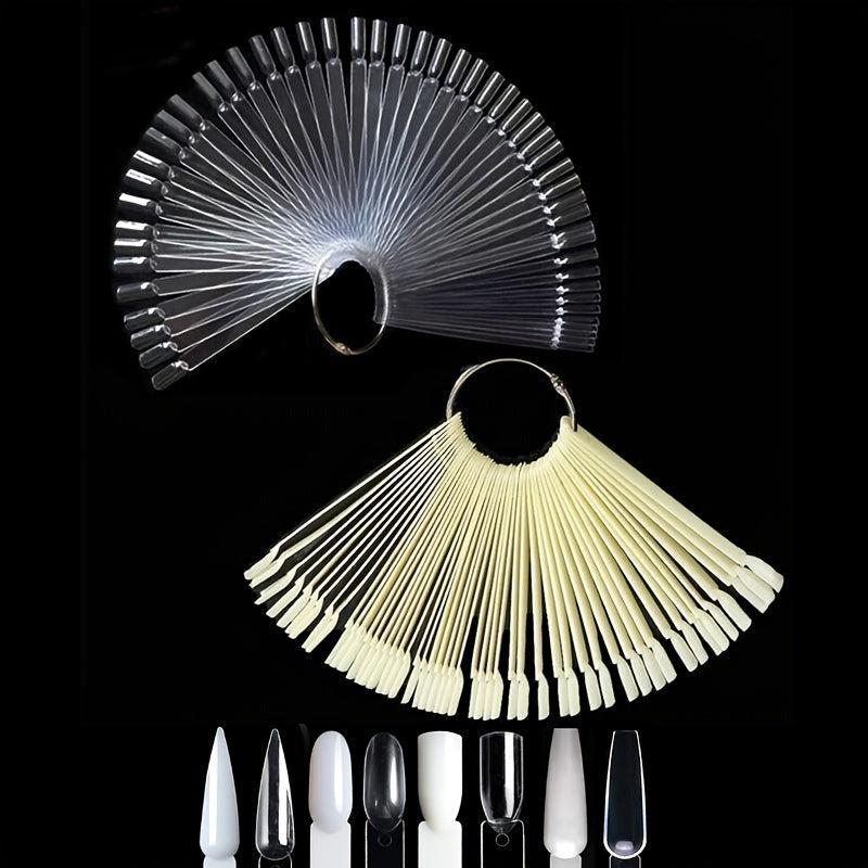 50 Pcs Clear Nail Swatches Sticks Nail Art Supplies For Polish Display Home DIY