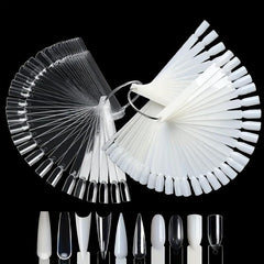 50 Pcs Clear Nail Swatches Sticks Nail Art Supplies For Polish Display Home DIY