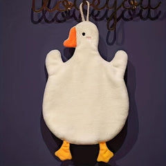 Soft Coral Fleece Duck Towel Gray