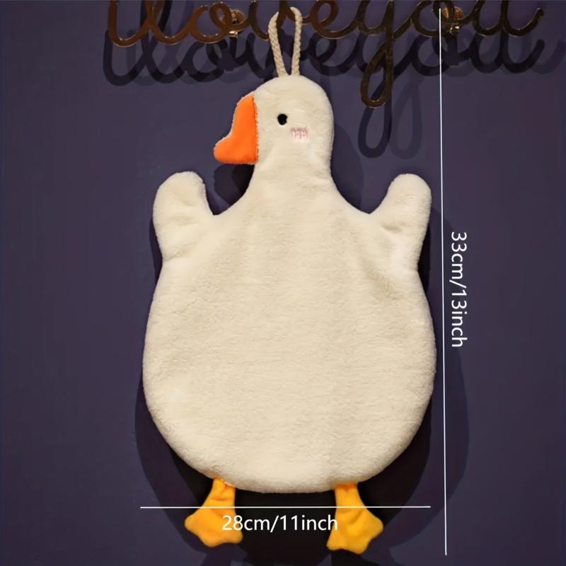 Soft Coral Fleece Duck Towel Gray