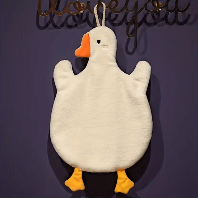 Soft Coral Fleece Duck Towel Gray