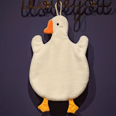 Soft Coral Fleece Duck Towel Gray
