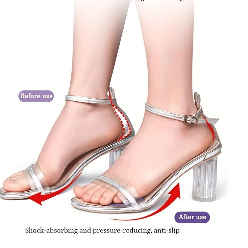 Silicone Gel Forefoot Pads Women Shoes Non-slip Inserts Self-adhesive Insoles