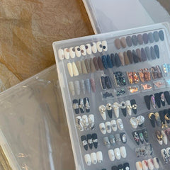 Dustproof Clear Nail Storage Box Artificial Nail Display Organizer
