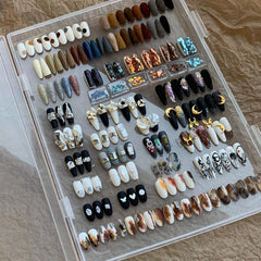Dustproof Clear Nail Storage Box Artificial Nail Display Organizer