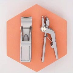 Crocodile Nail Clipper for Thick Nails & Ingrown, Stainless Steel, Gray Nails