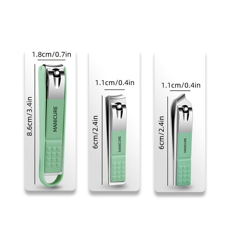 Stainless Steel Nail Clipper Set with Ear Spoon - Portable Manicure Kit