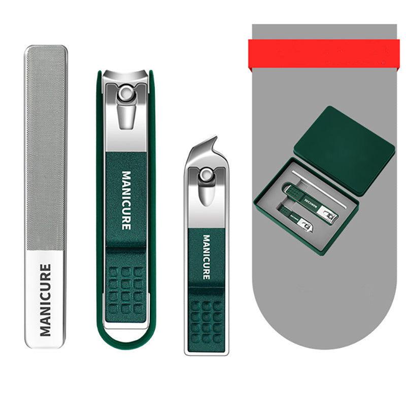 Stainless Steel Nail Clipper Set with Ear Spoon - Portable Manicure Kit