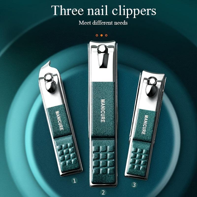 Stainless Steel Nail Clipper Set with Ear Spoon - Portable Manicure Kit