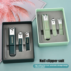 Stainless Steel Nail Clipper Set with Ear Spoon - Portable Manicure Kit