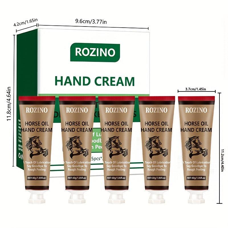 5pc Horse Hand Cream Gift Set - Moisturize Dry Hands, Prevent Peeling & Cracking