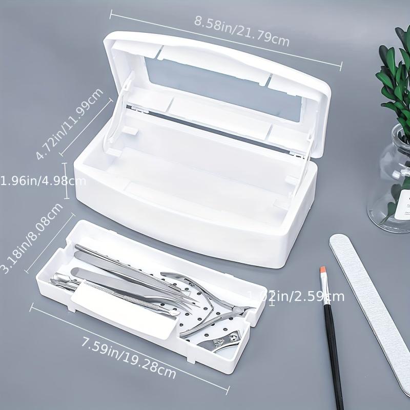Plastic Nail Tray Cleaning Box for Nail Art Tools