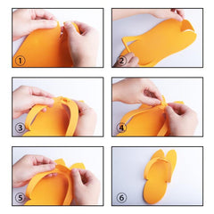 12 Pairs Disposable Spa Slippers One Size Anti-Slip Pedicure