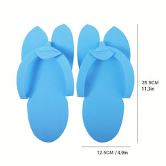 12 Pairs Disposable Spa Slippers One Size Anti-Slip Pedicure