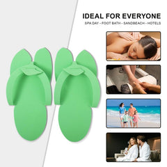 12 Pairs Disposable Spa Slippers One Size Anti-Slip Pedicure