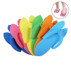 12 Pairs Disposable Spa Slippers One Size Anti-Slip Pedicure