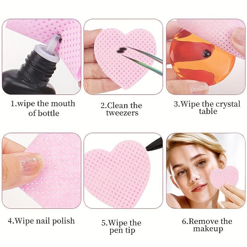 200Pcs Disposable Lint Paper Wipes Eyelash Extension Glue Remover Pads