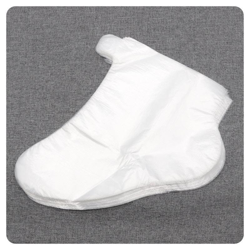 100 Pcs Clear Disposable Exfoliating Foot Mask Pedicure Spa Wax Cover Bag