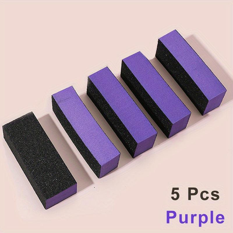5 pcs High Elasticity Sponge Nail Buffer File Block Salon Manic