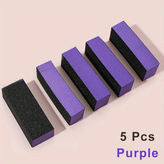 5 pcs High Elasticity Sponge Nail Buffer File Block Salon Manic