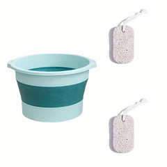 Collapsible Foot Bath Tub with 2 Pcs Stones