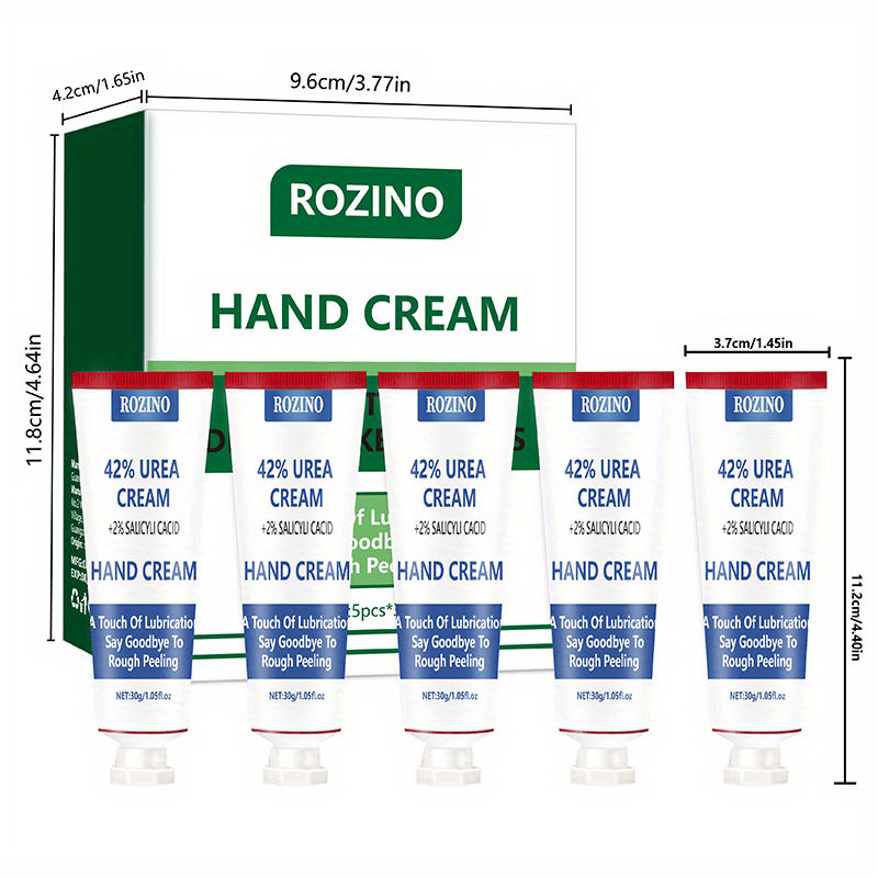 5pc Urea Hand Cream Gift Set with 2 Salicylic Acid - Prevent Peeling & Cracking