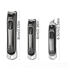 12 Pcs Stainless Steel Nail Cutter Pedicure Kit Travel Case