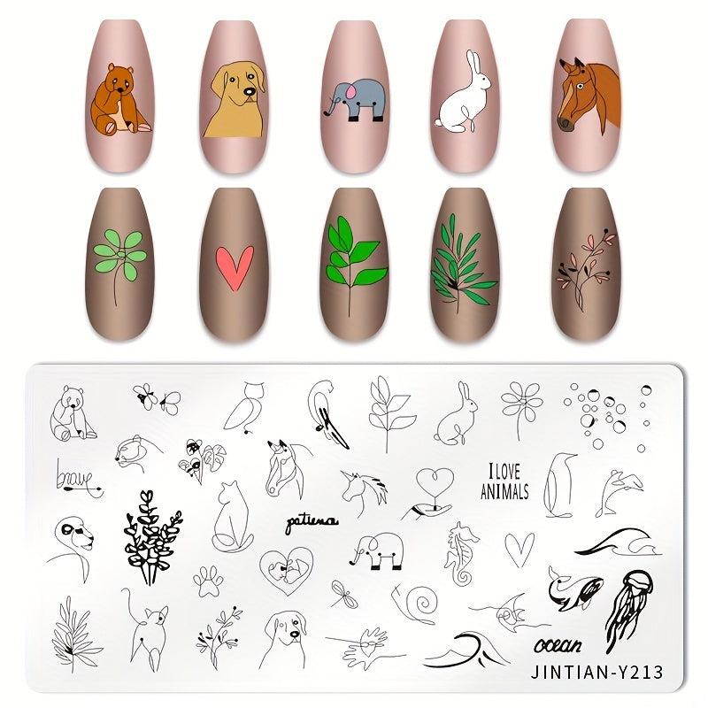 Stainless Steel Nail Stamping Plates Shapes Stamp Template Nails Printing Tool