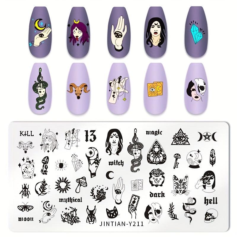 Stainless Steel Nail Stamping Plates Shapes Stamp Template Nails Printing Tool