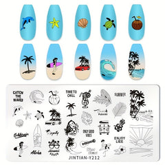 Stainless Steel Nail Stamping Plates Shapes Stamp Template Nails Printing Tool