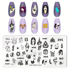 Stainless Steel Nail Stamping Plates Shapes Stamp Template Nails Printing Tool