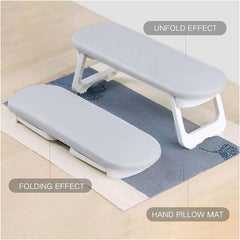 Foldable Nail Manicure Stand with Mat Rest Pillow