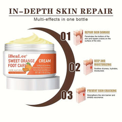 50g Sweet Orange Foot Cream Peppermint Rosemary Eucalyptus