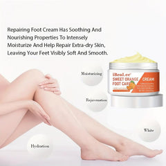 50g Sweet Orange Foot Cream Peppermint Rosemary Eucalyptus
