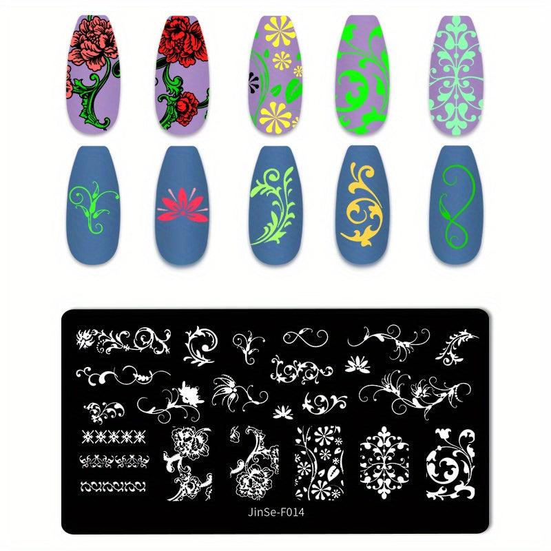 Stainless Steel Nail Stamping Plates Shapes Image Stamp Template Nails Printing