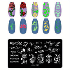 Stainless Steel Nail Stamping Plates Shapes Image Stamp Template Nails Printing